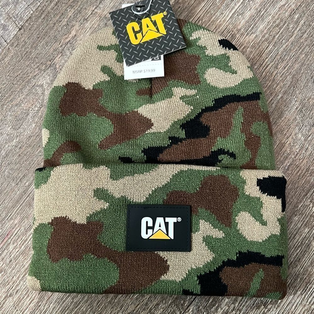 Caterpillar‎ CAT Label Cuff Beanie- Camo